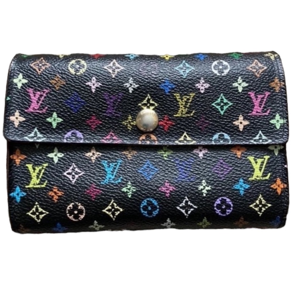 COPY - Authentic Louis Vuitton X Takashi Murakami Black Monogram Sarah Wallet
